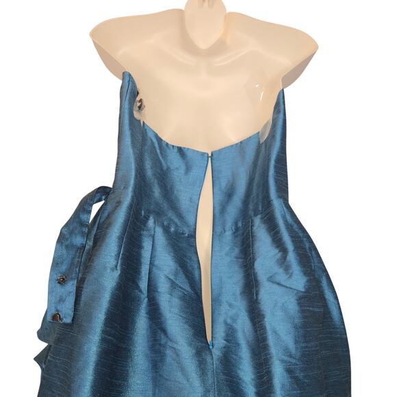 Alfred Sung Womens Size 12 Strapless Prom Dress Sample Formal Mosaic Cocktail - Picture 6 of 14